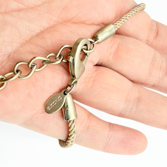 Chico’s Brushed Gold Rhinestone Statement Necklace Rope Chain Bib - Picture 11 of 12